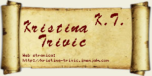 Kristina Trivić vizit kartica